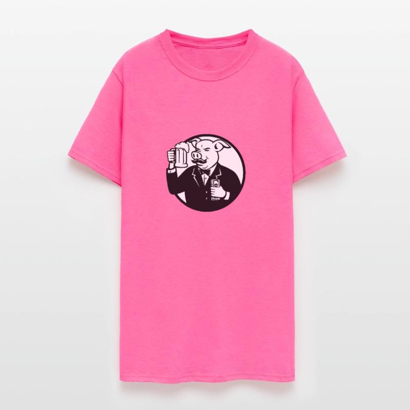 Mr Pig With Beer Mug and Cash Retro