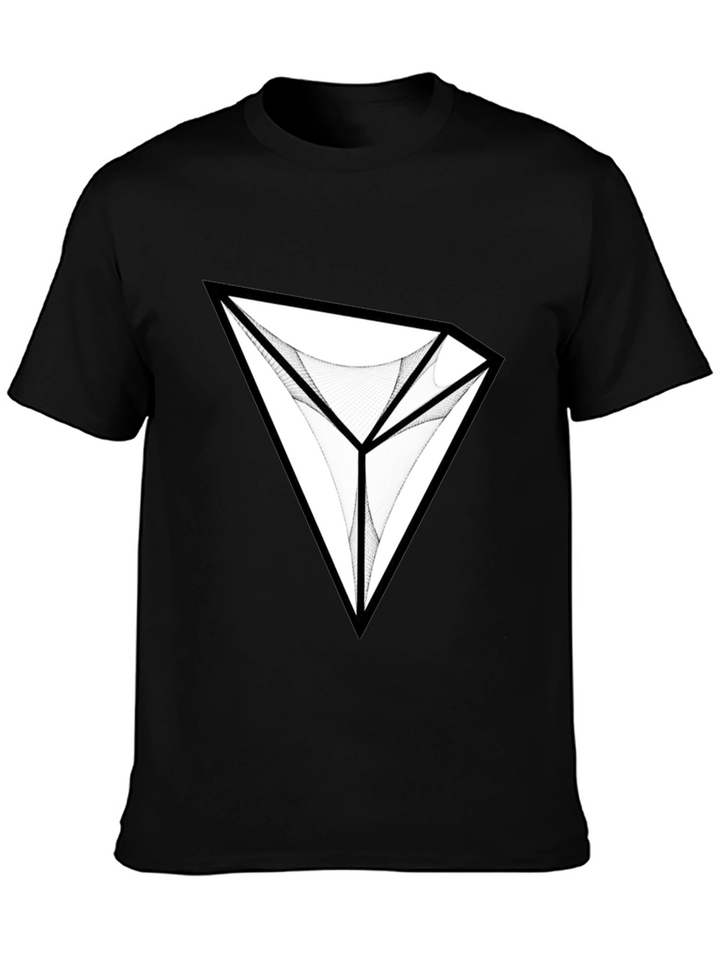 Abstract Diamond Graphic Black T-Shirt
