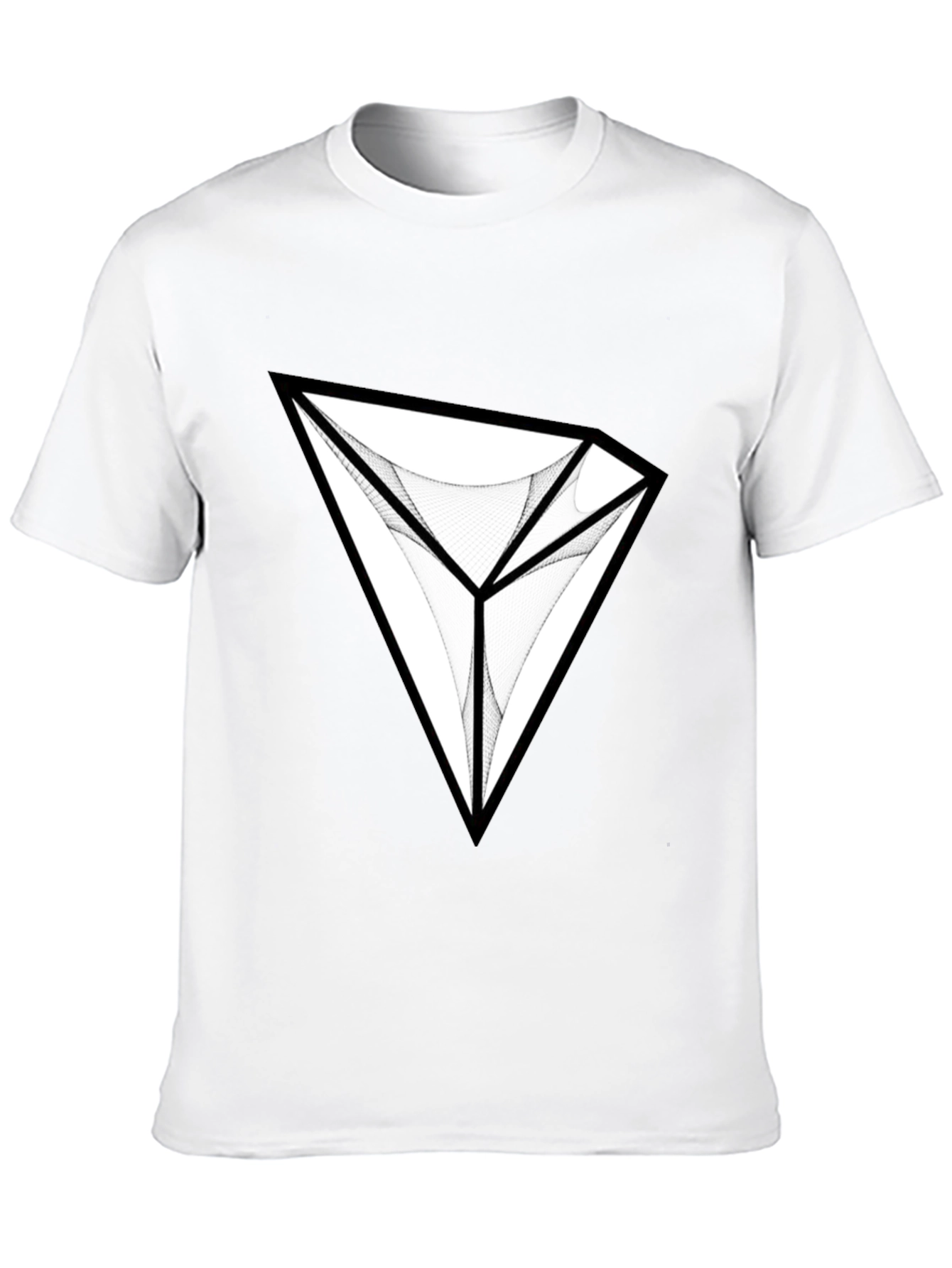 Abstract Diamond Graphic Black T-Shirt