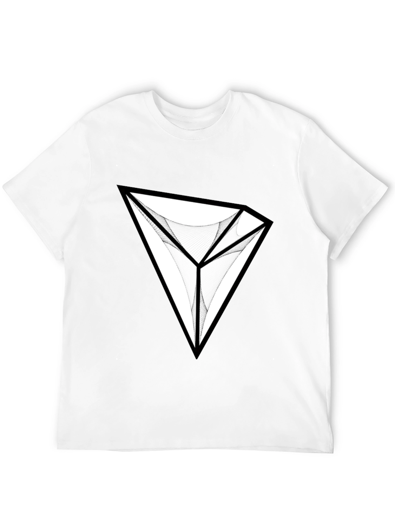 Abstract Diamond Graphic Black T-Shirt