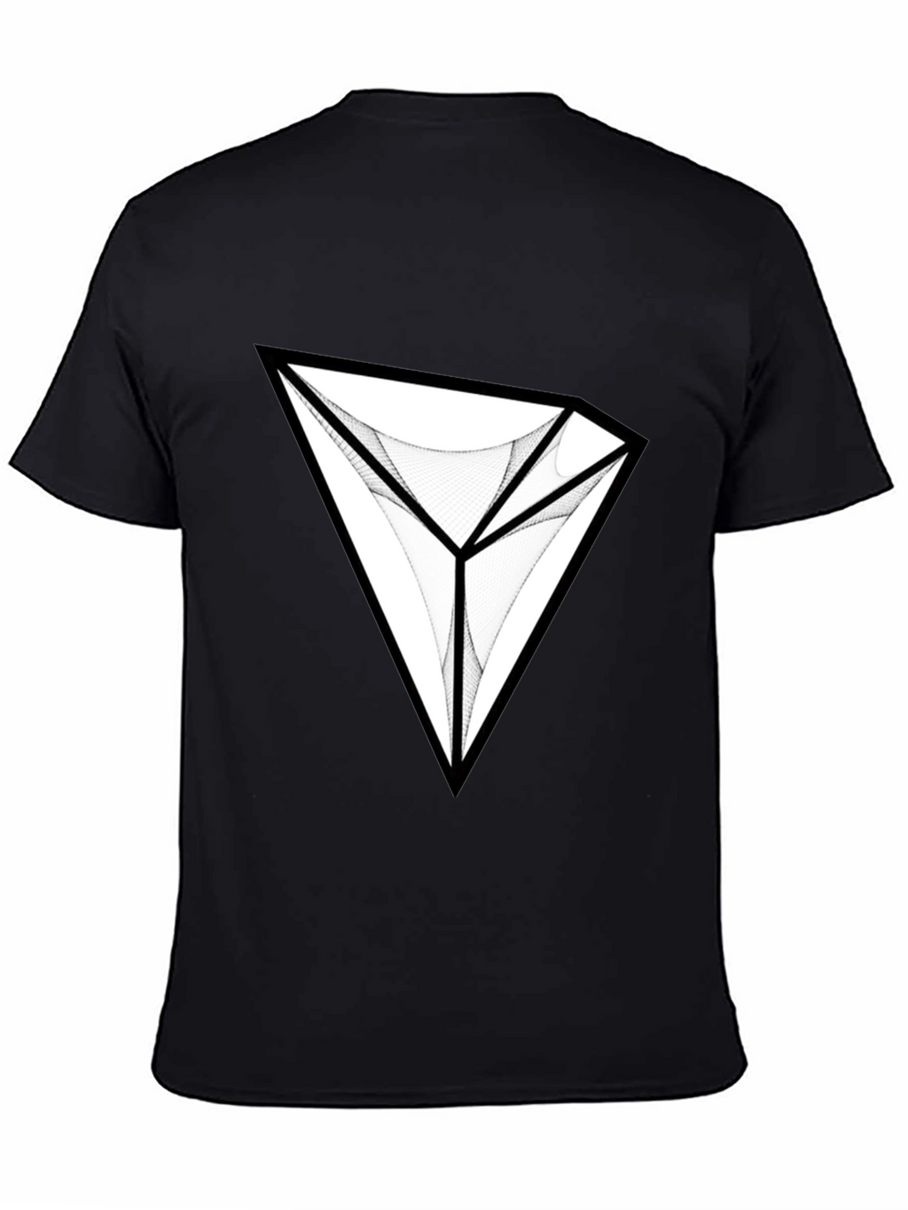 Abstract Diamond Graphic Black T-Shirt