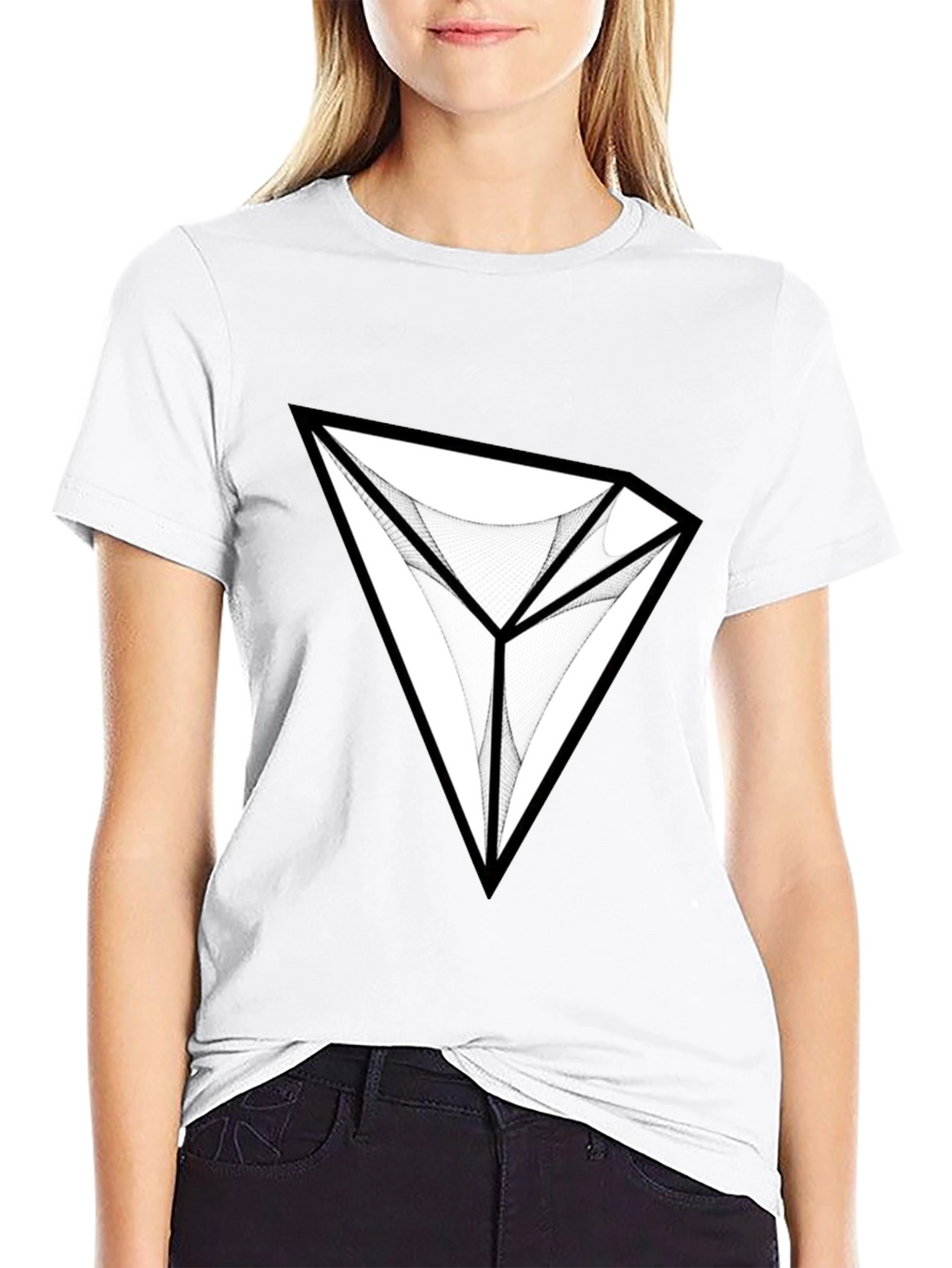 Abstract Diamond Graphic Black T-Shirt