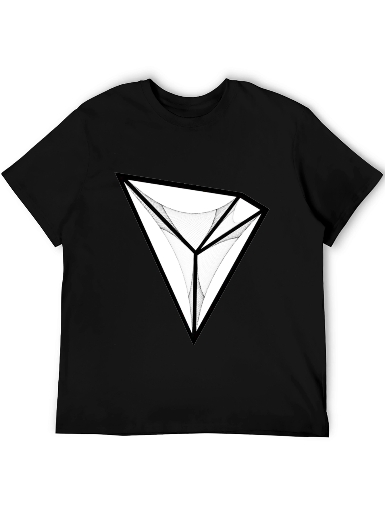 Abstract Diamond Graphic Black T-Shirt