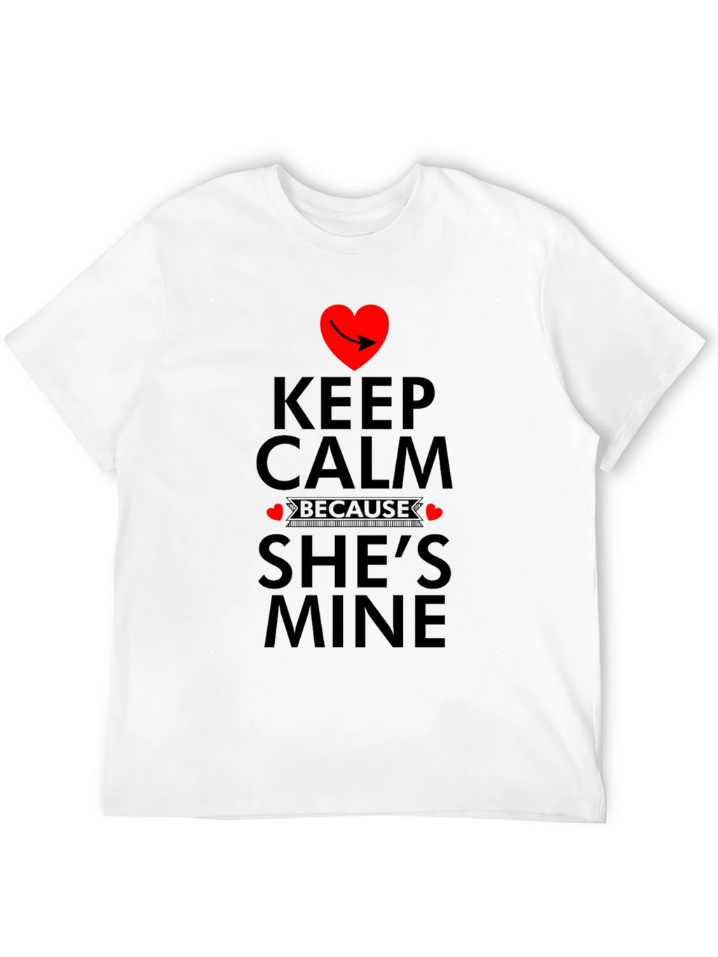 Keep Calm Shes Mine Graphic Tee - Black