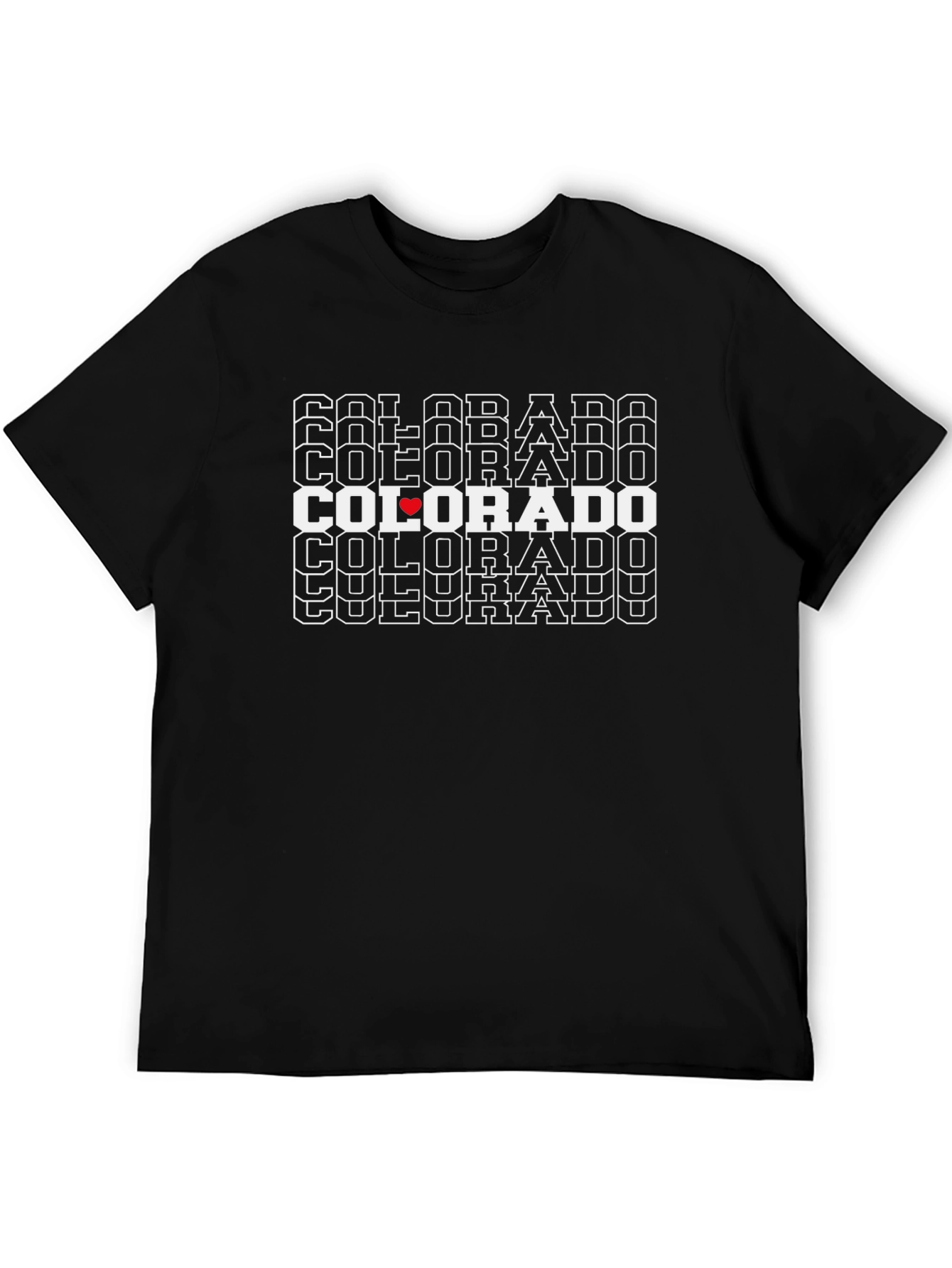 Colorado Heart Stacked Graphic T-Shirt