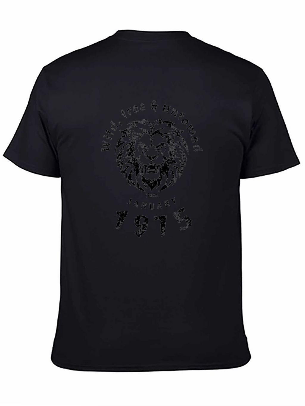 Wild Free & Untamed Lion Black T-Shirt