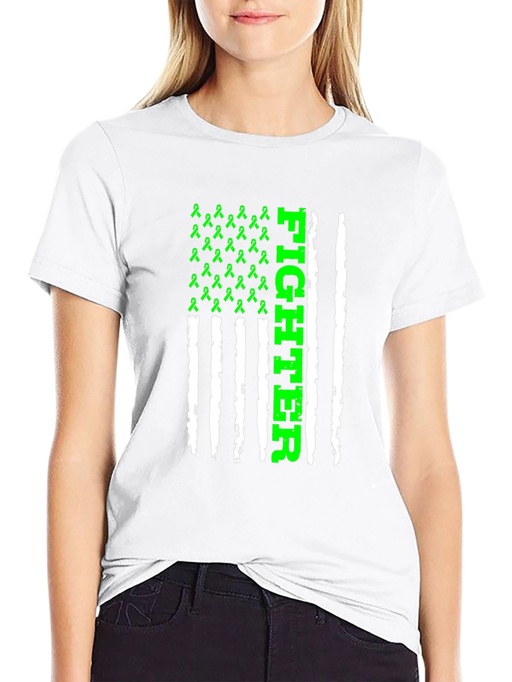 Fighter Awareness Ribbon Graphic T-Shirt