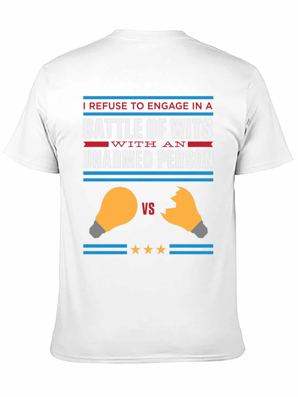 Humorous Battle of Wits Graphic Tee
