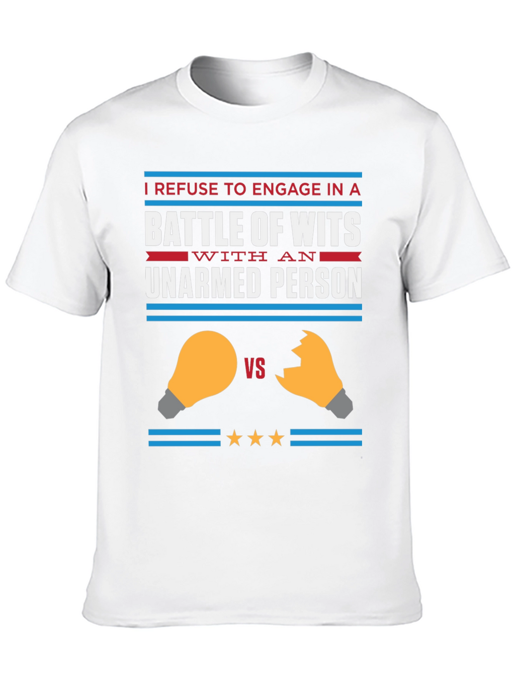 Humorous Battle of Wits Graphic Tee