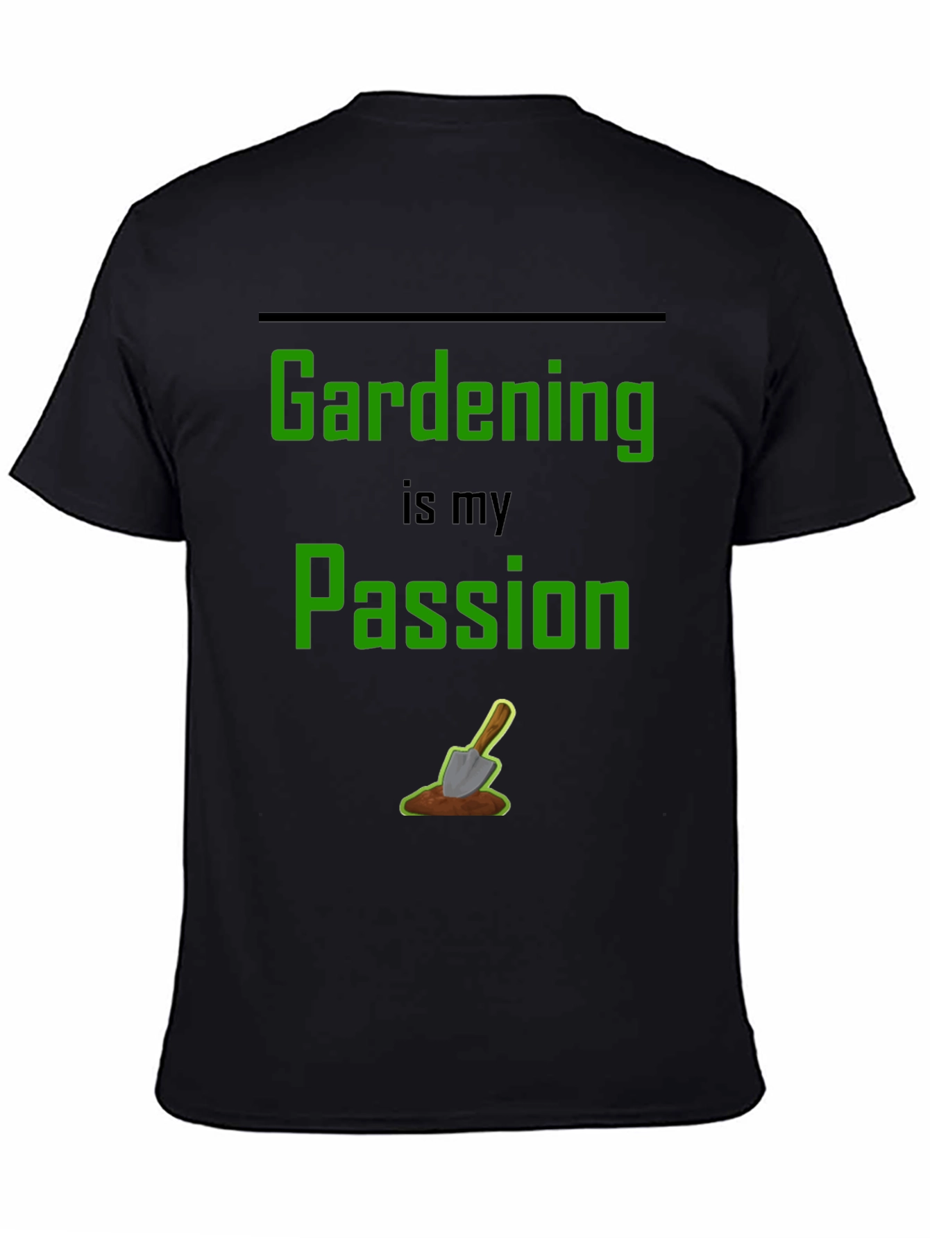 Gardening Passion T-Shirt - Black Graphic Tee