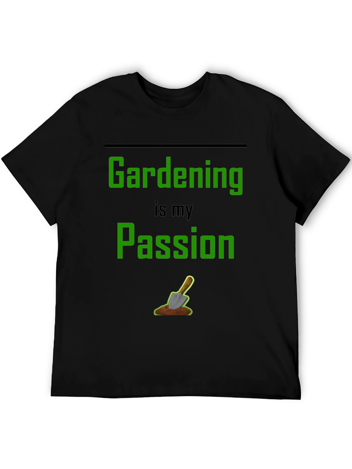 Gardening Passion T-Shirt - Black Graphic Tee