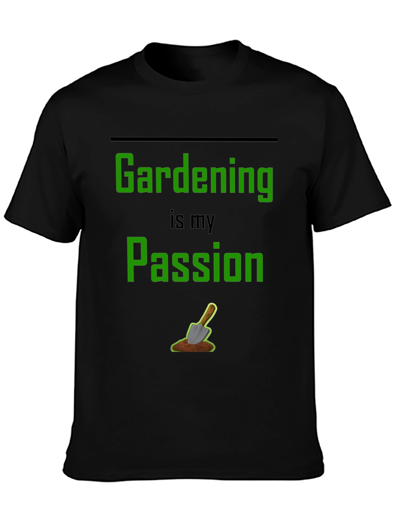 Gardening Passion T-Shirt - Black Graphic Tee