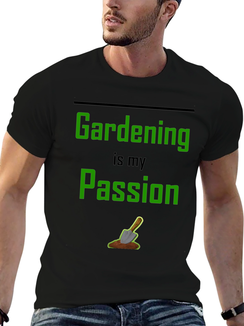 Gardening Passion T-Shirt - Black Graphic Tee