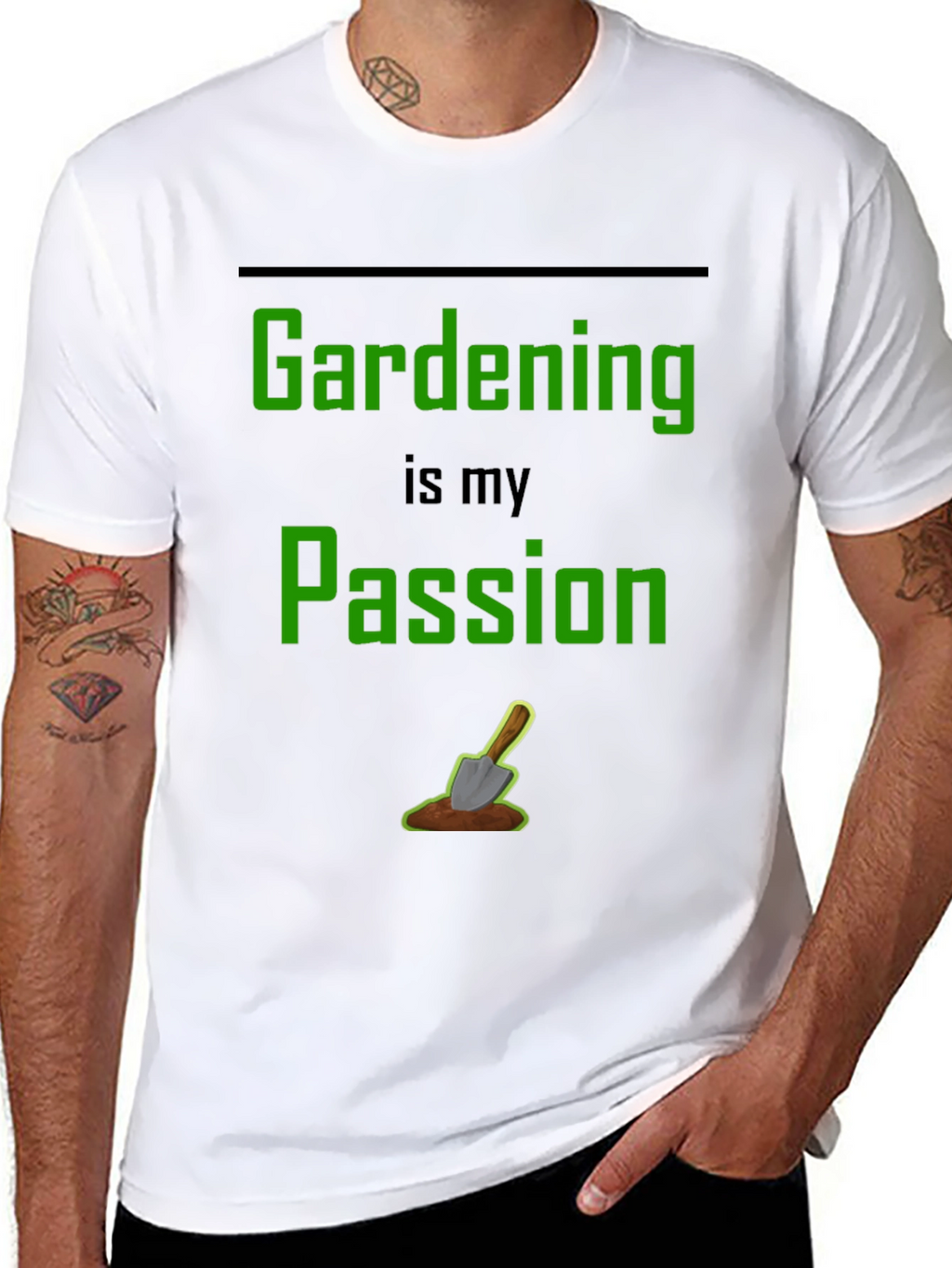 Gardening Passion T-Shirt - Black Graphic Tee