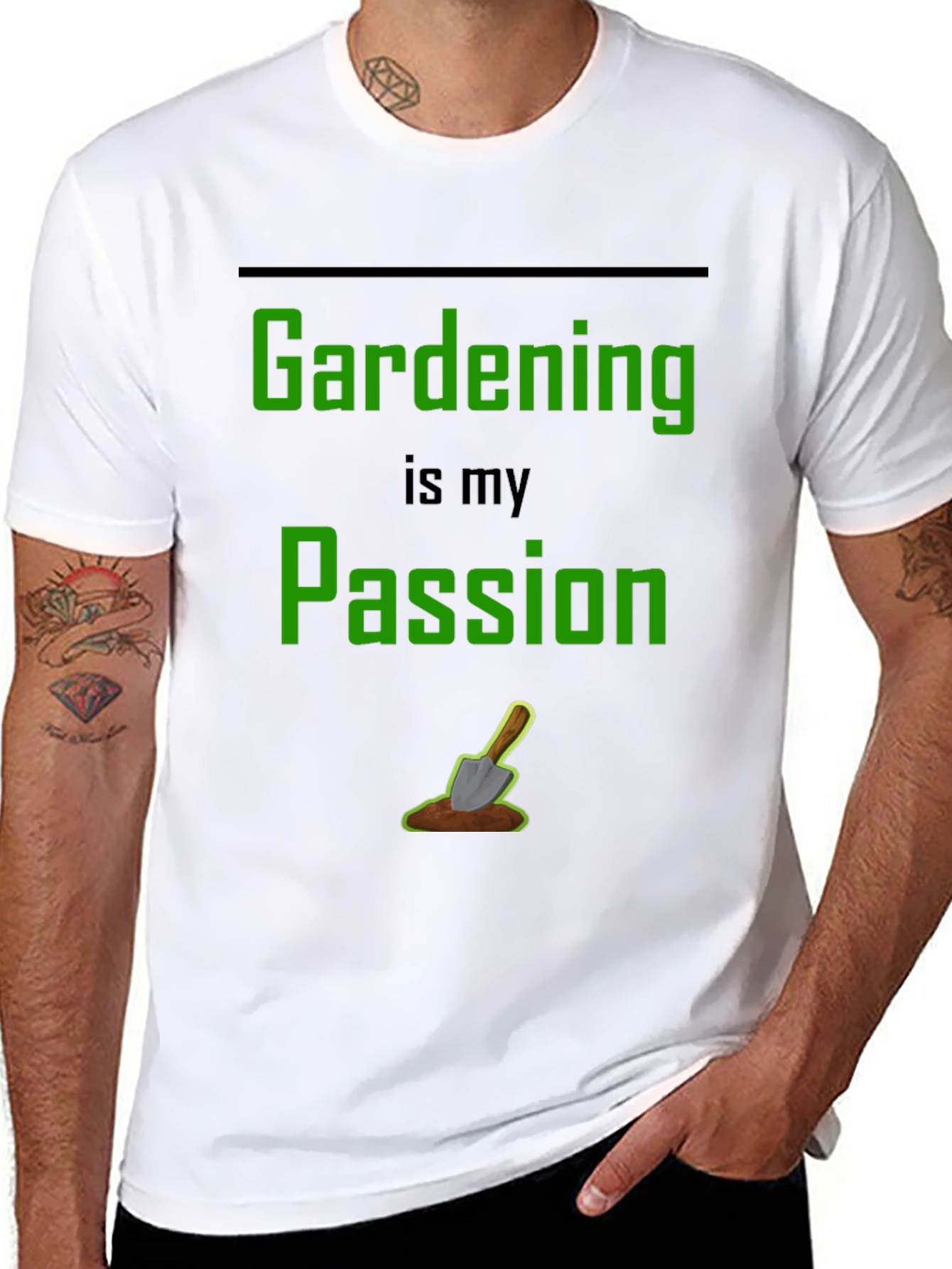 Gardening Passion T-Shirt - Black Graphic Tee