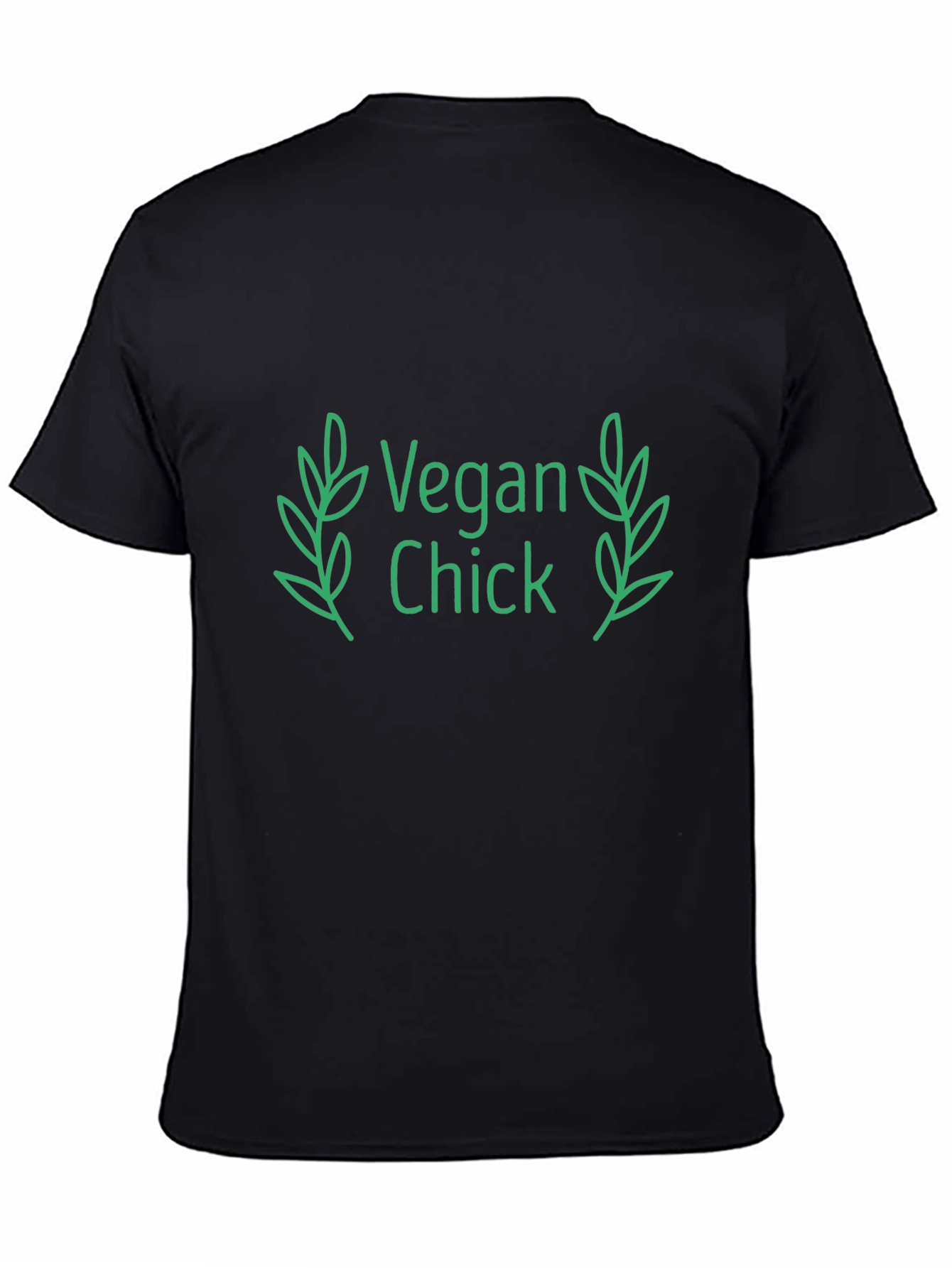 Vegan Chick Tee - Black Cotton T-Shirt