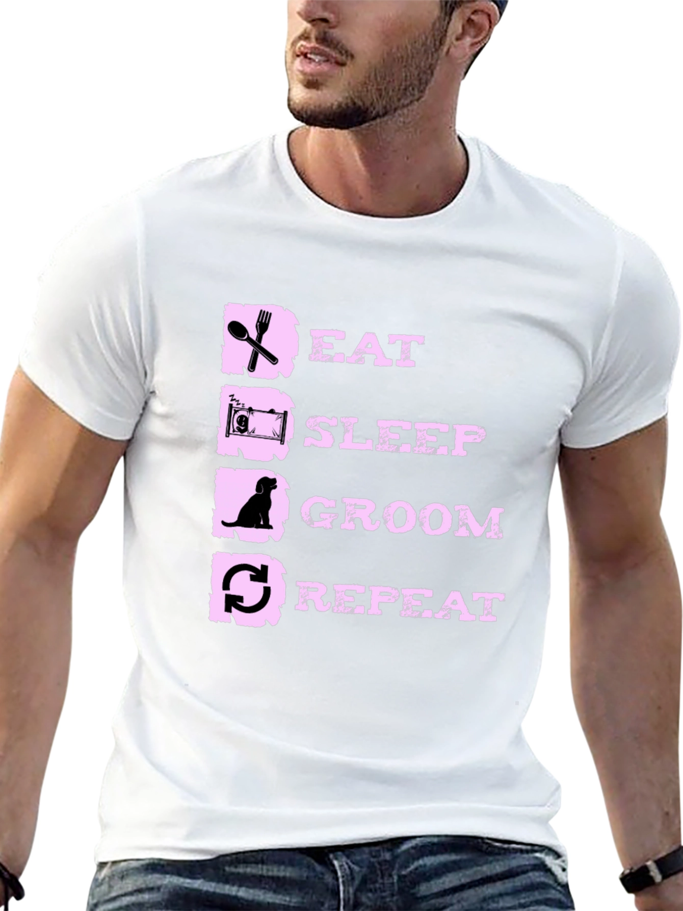 Eat Sleep Groom Repeat T-Shirt