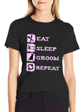 Eat Sleep Groom Repeat T-Shirt