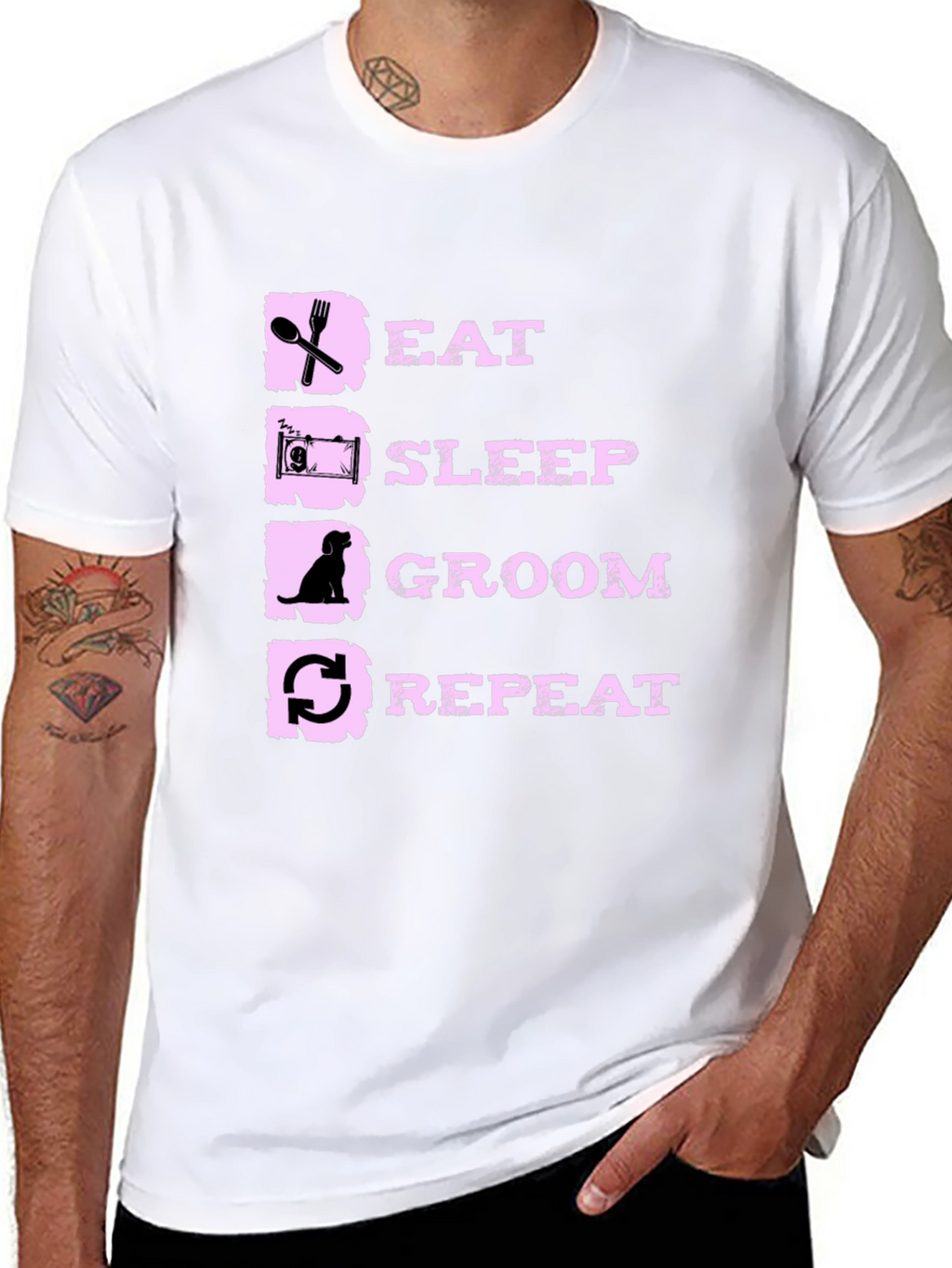 Eat Sleep Groom Repeat T-Shirt