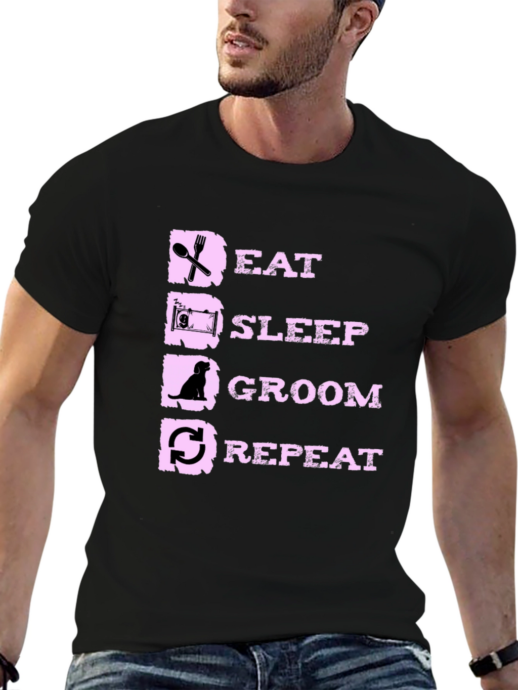Eat Sleep Groom Repeat T-Shirt