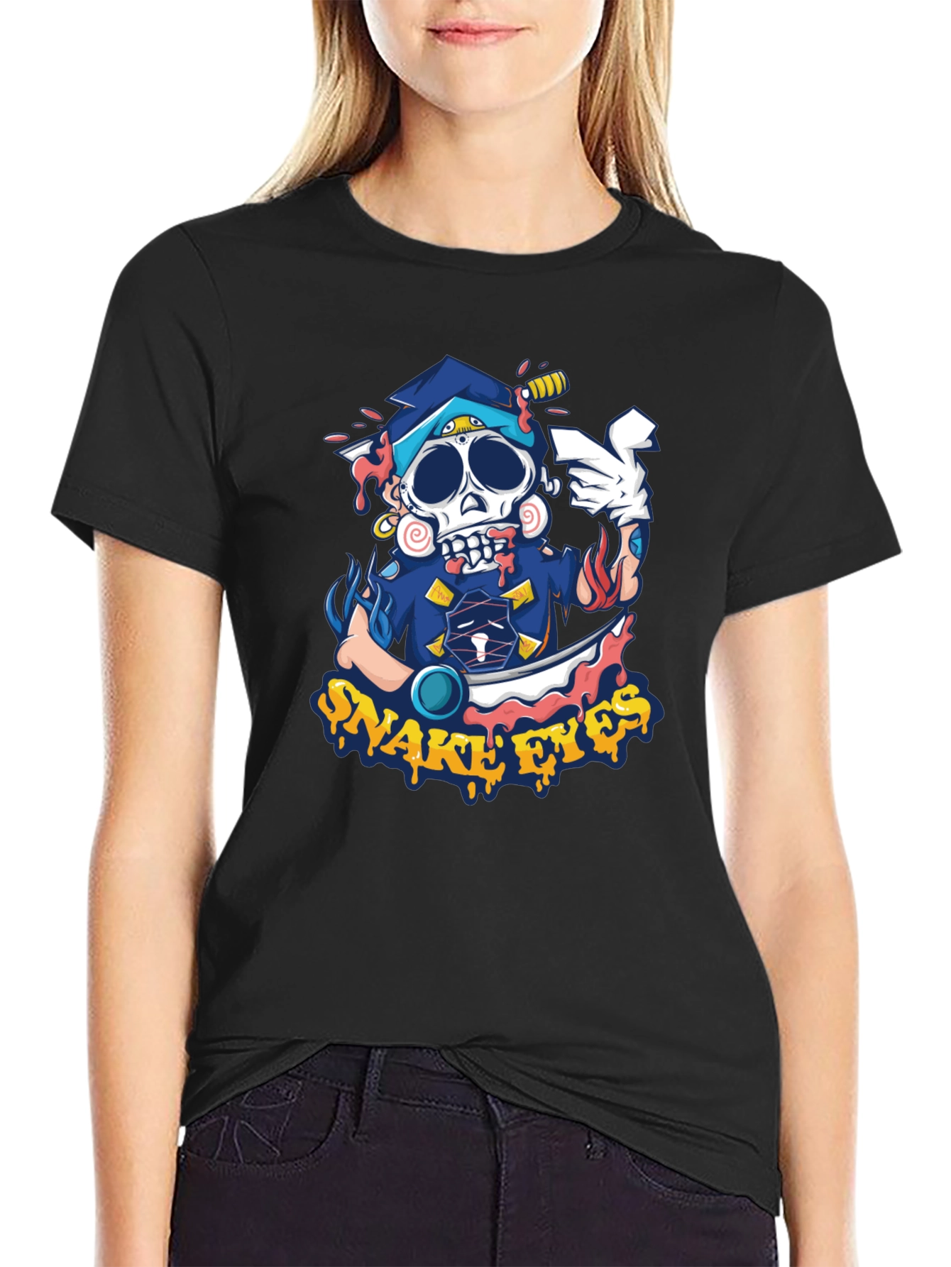 Snake Eyes Graphic T-Shirt - Edgy & Unique Design