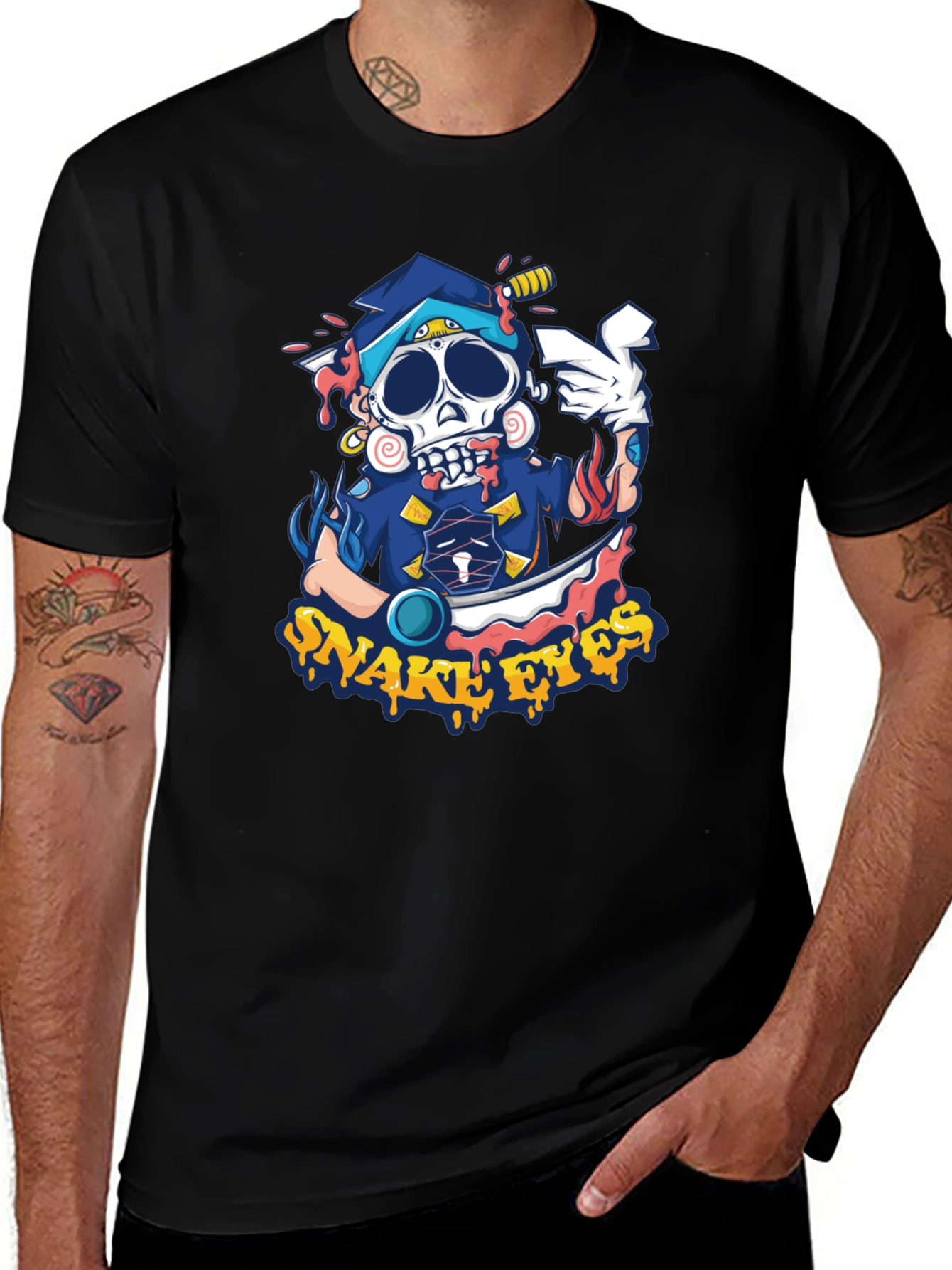 Snake Eyes Graphic T-Shirt - Edgy & Unique Design
