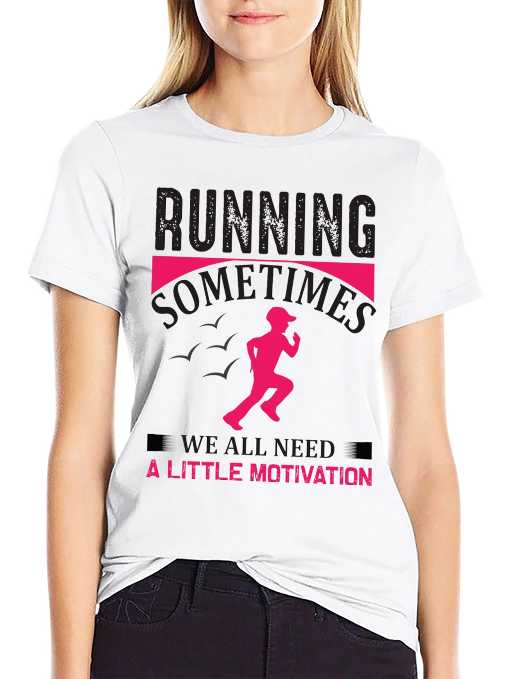 Running Motivation T-Shirt -  Mens Black Tee