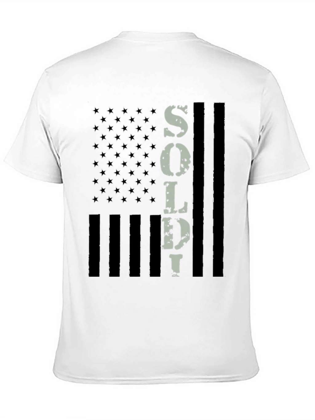 American Flag Soldier Graphic T-Shirt