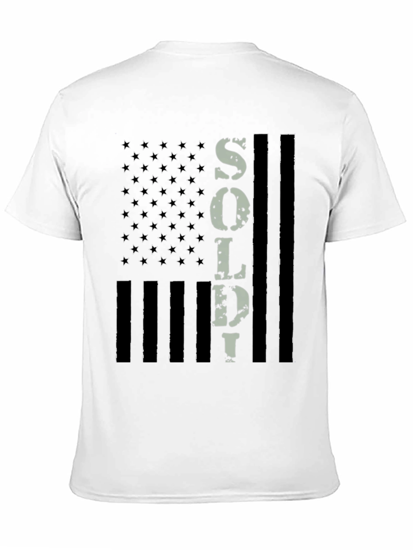 American Flag Soldier Graphic T-Shirt