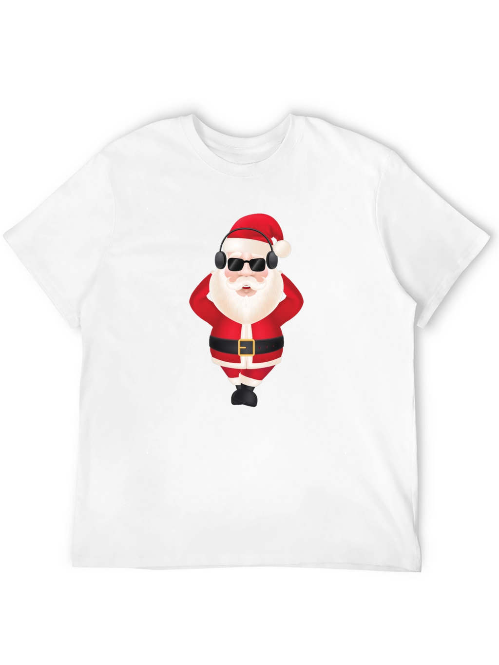 Cool Santa Black T-Shirt - Holiday Fun!