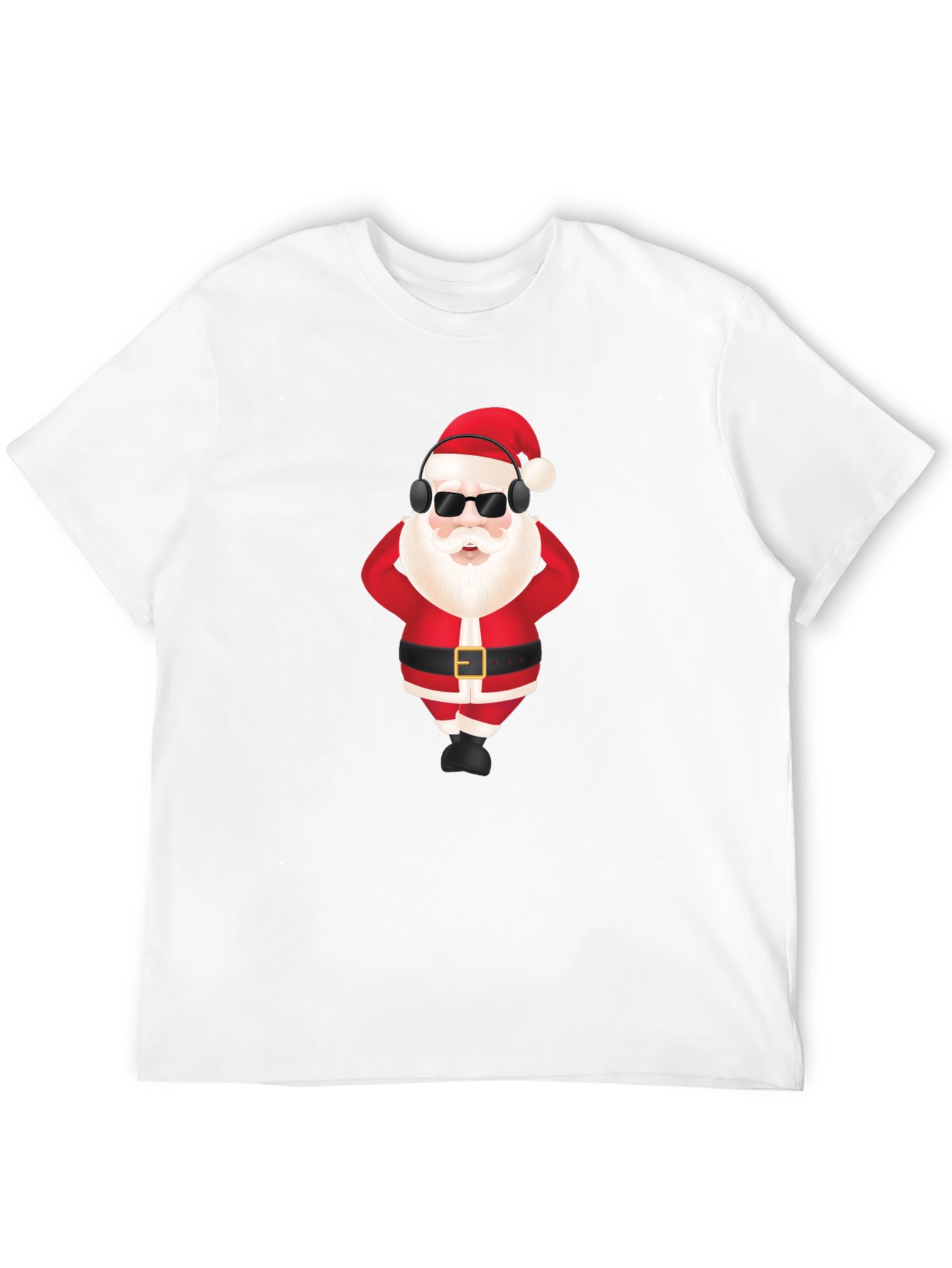 Cool Santa Black T-Shirt - Holiday Fun!