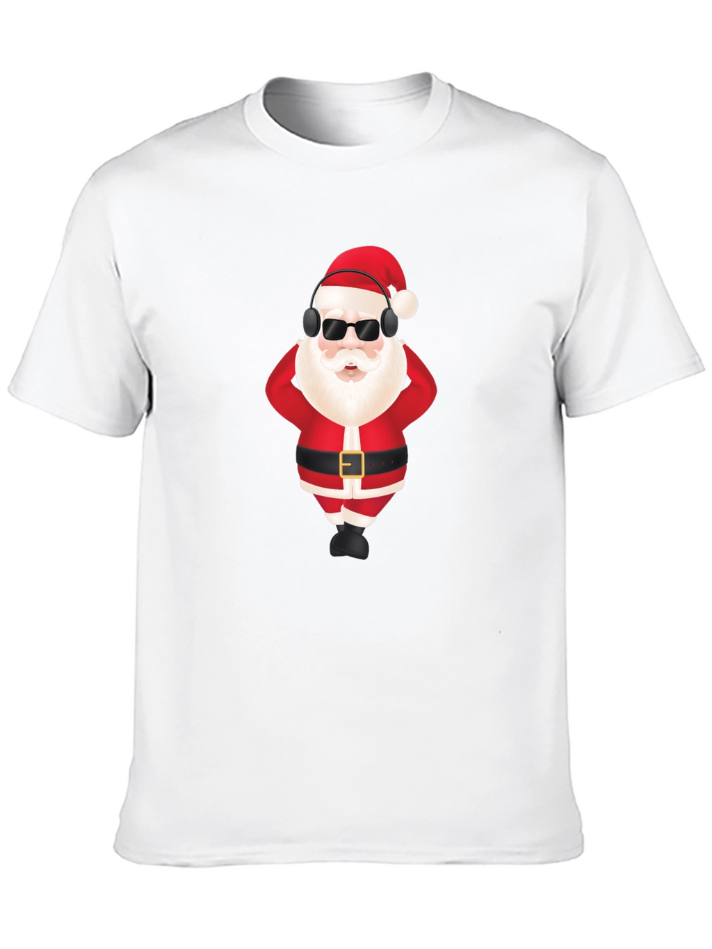 Cool Santa Black T-Shirt - Holiday Fun!