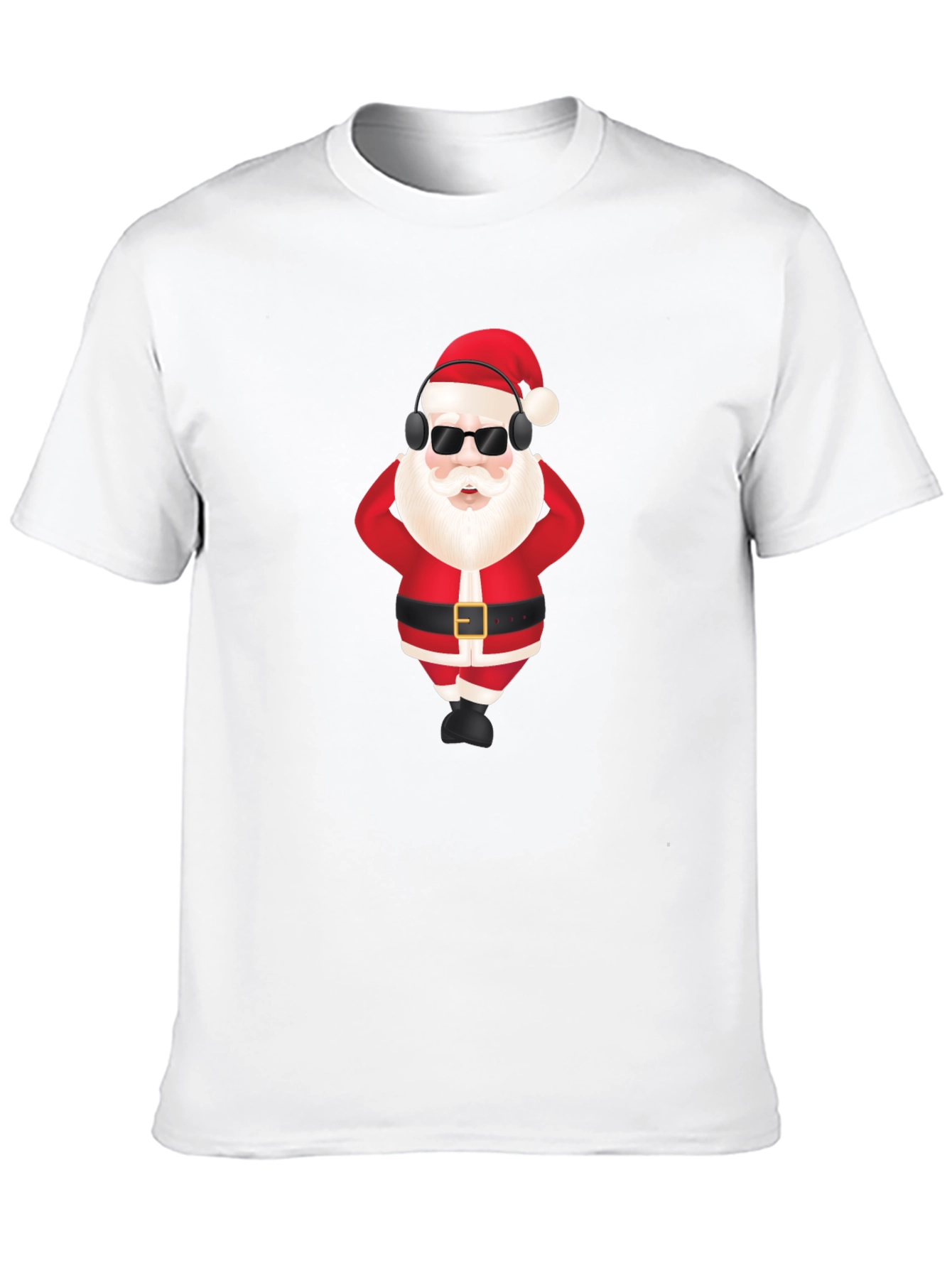 Cool Santa Black T-Shirt - Holiday Fun!