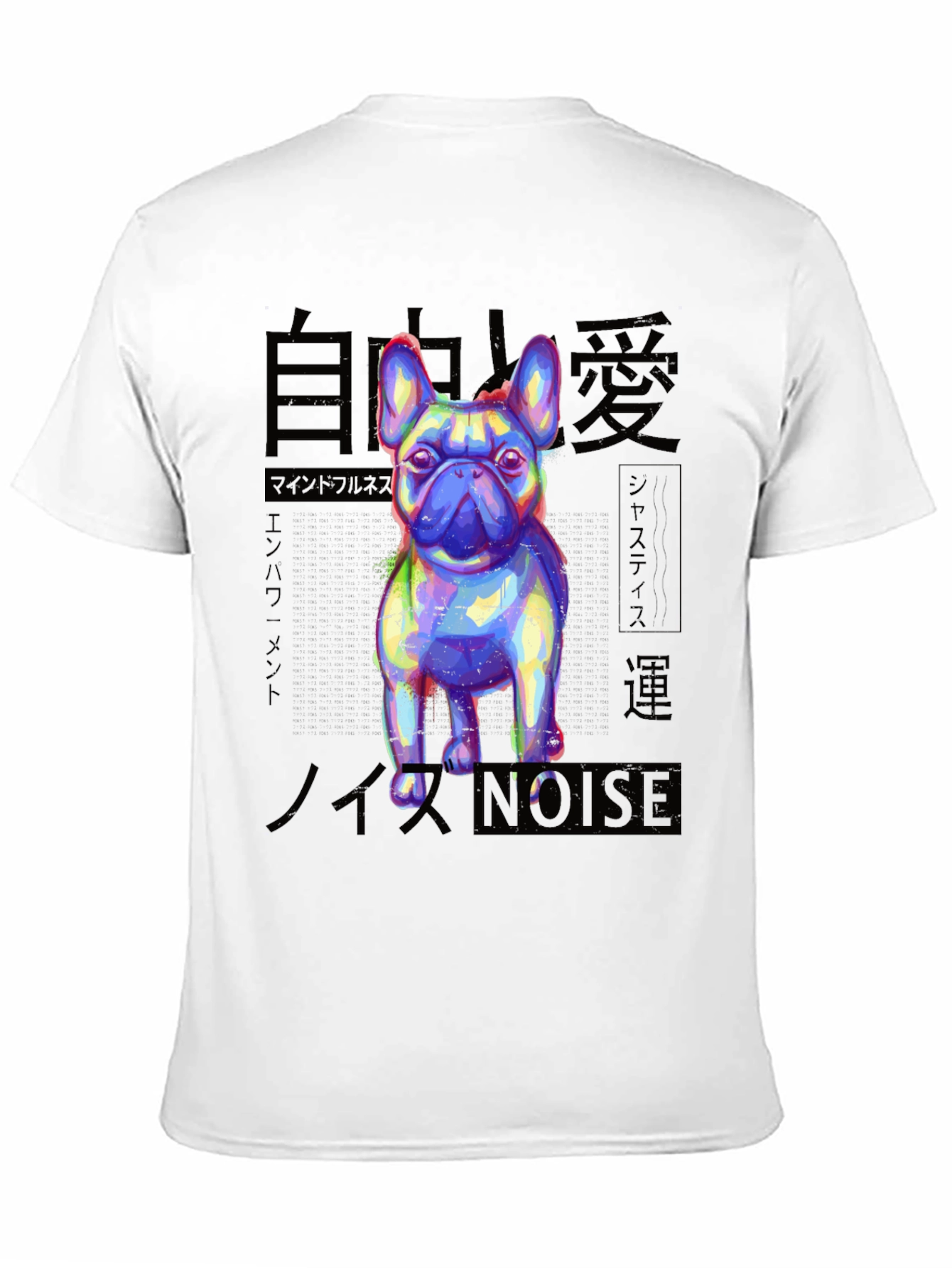 Mens Black Graphic Tee - Bulldog Design
