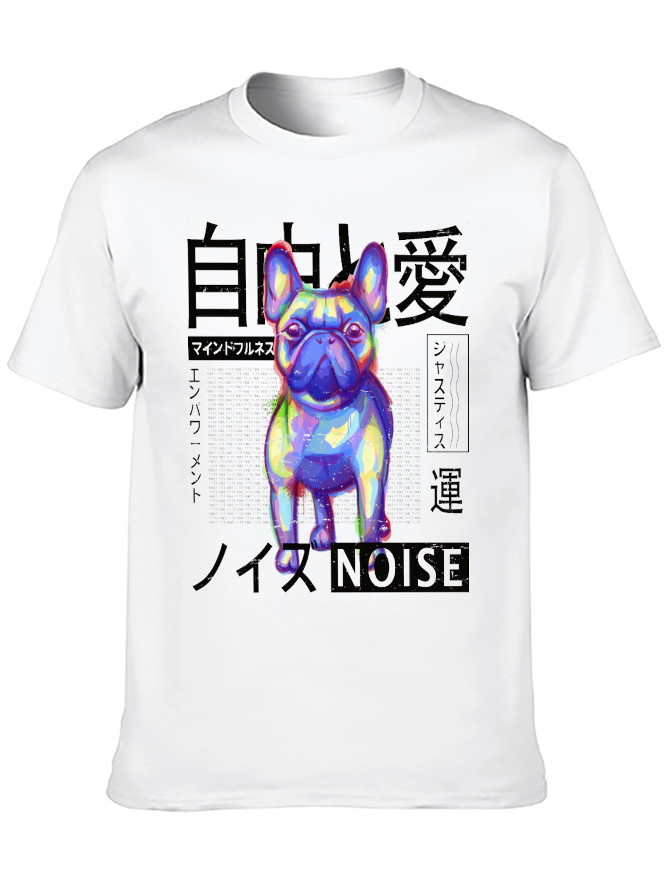 Mens Black Graphic Tee - Bulldog Design
