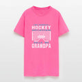 My Favorite Hockey Player Grandpa Blue White Text