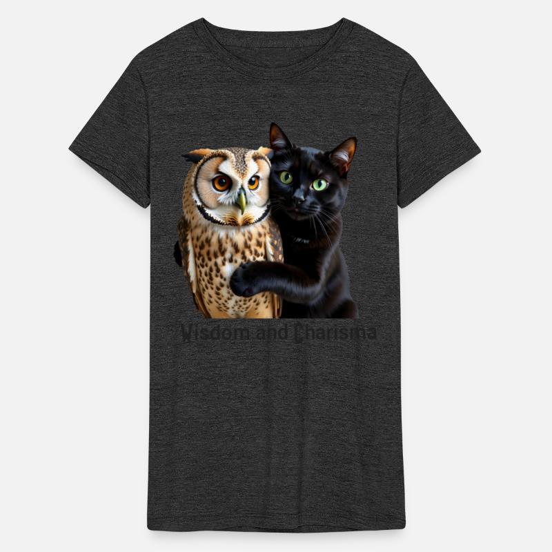 Mystic Night Owl with Cat Embrace