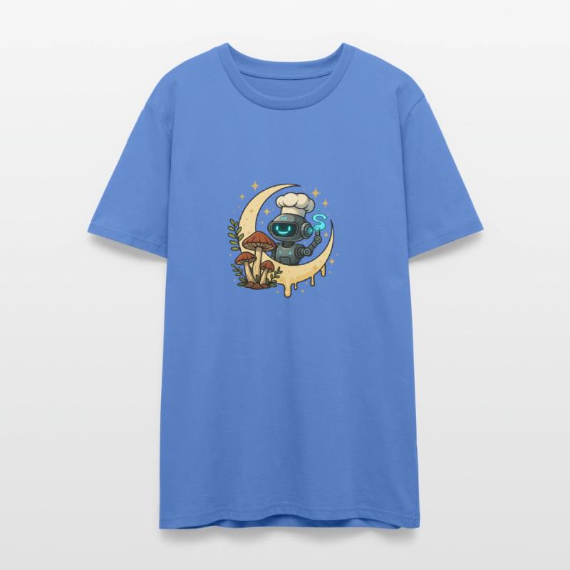 Mystical Crescent Moon with Forest Mushrooms