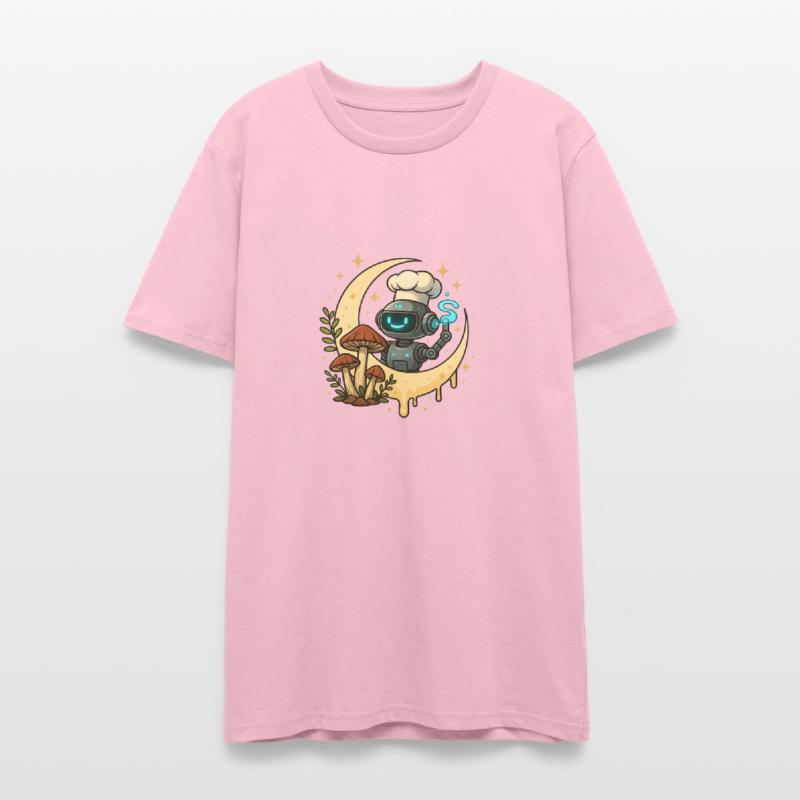 Mystical Crescent Moon with Forest Mushrooms