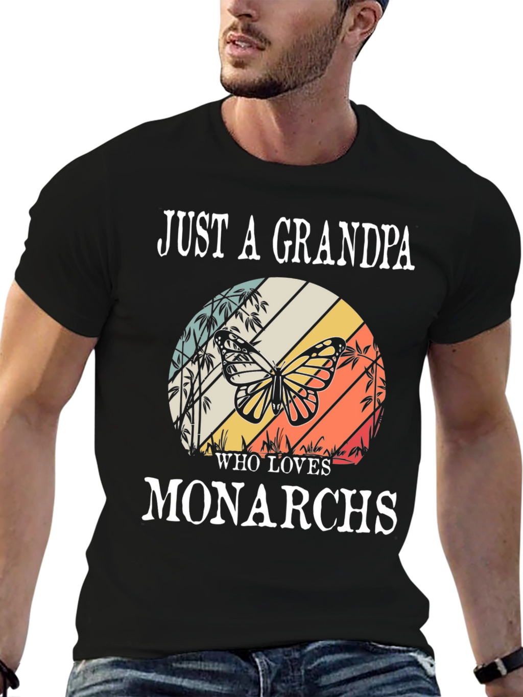 Grandpa Monarch Butterfly T-Shirt