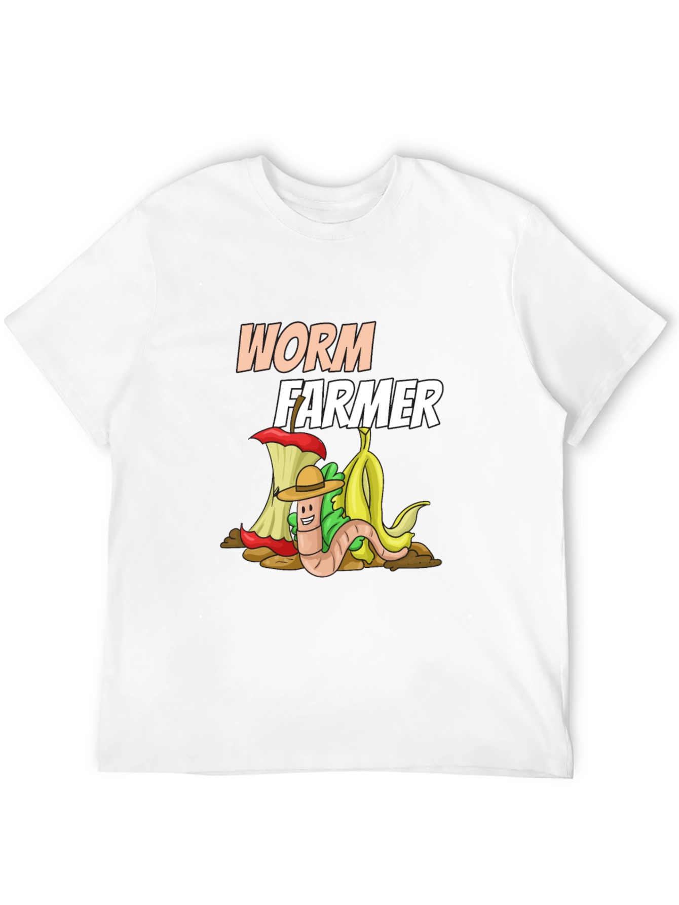 Worm Farmer T-Shirt: Compost Cartoon Graphic Tee