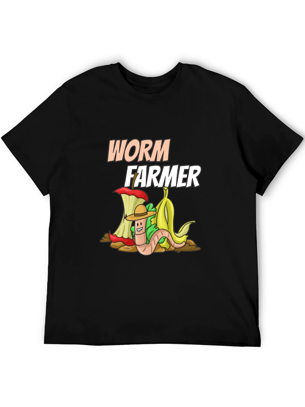 Worm Farmer T-Shirt: Compost Cartoon Graphic Tee