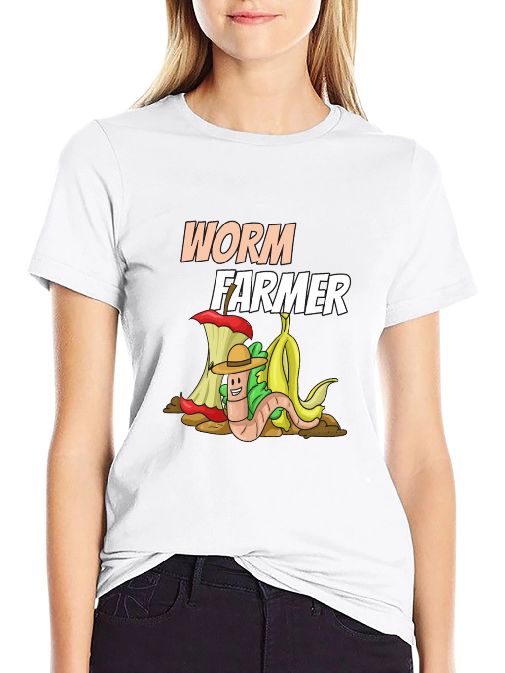 Worm Farmer T-Shirt: Compost Cartoon Graphic Tee