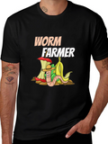 Worm Farmer T-Shirt: Compost Cartoon Graphic Tee