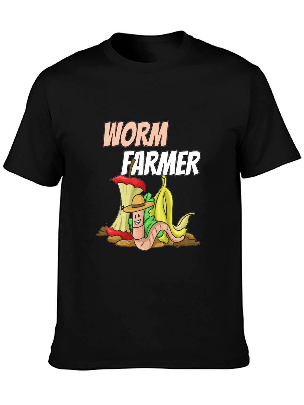 Worm Farmer T-Shirt: Compost Cartoon Graphic Tee