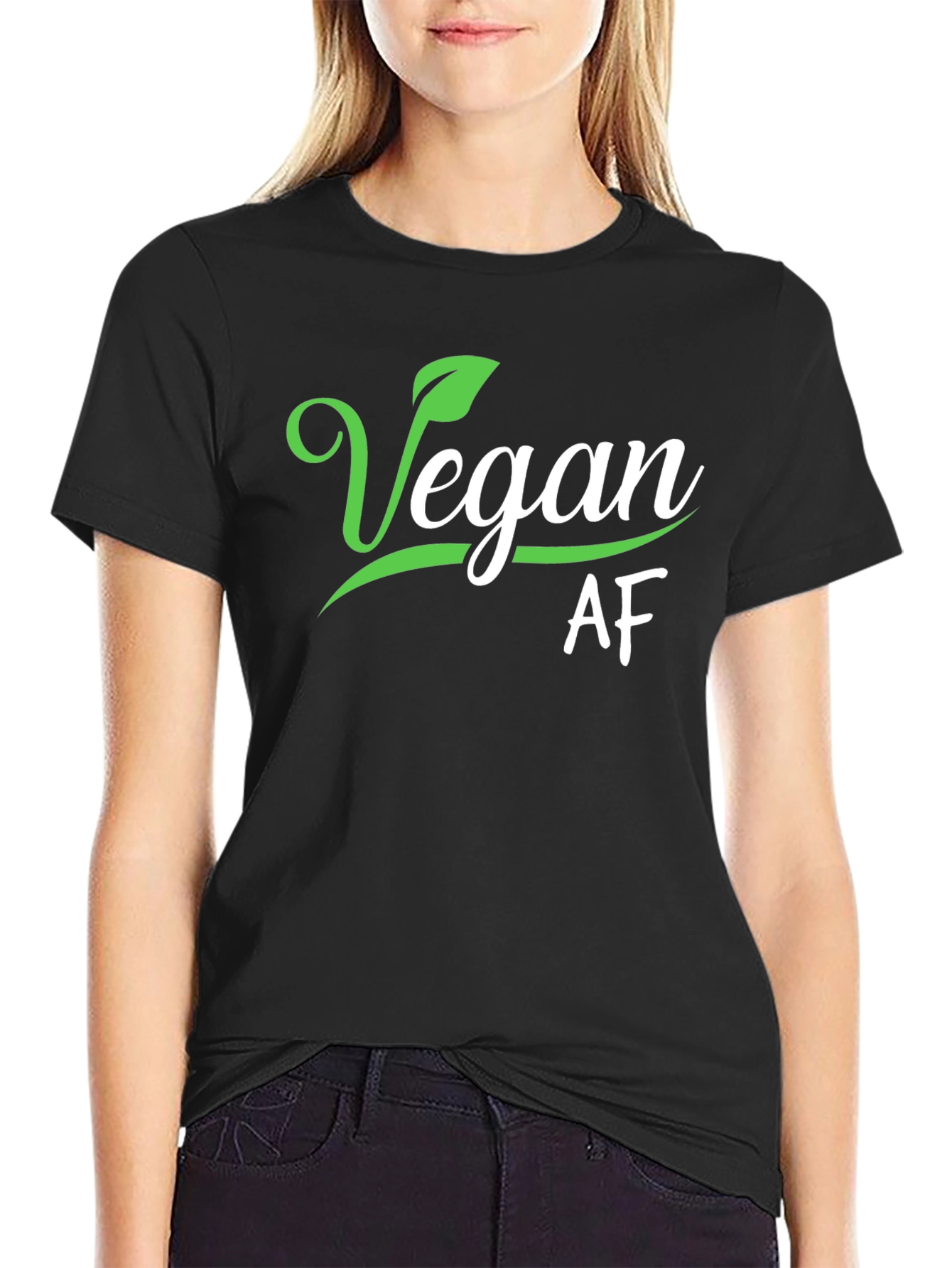 Vegan AF Black Graphic Tee Shirt