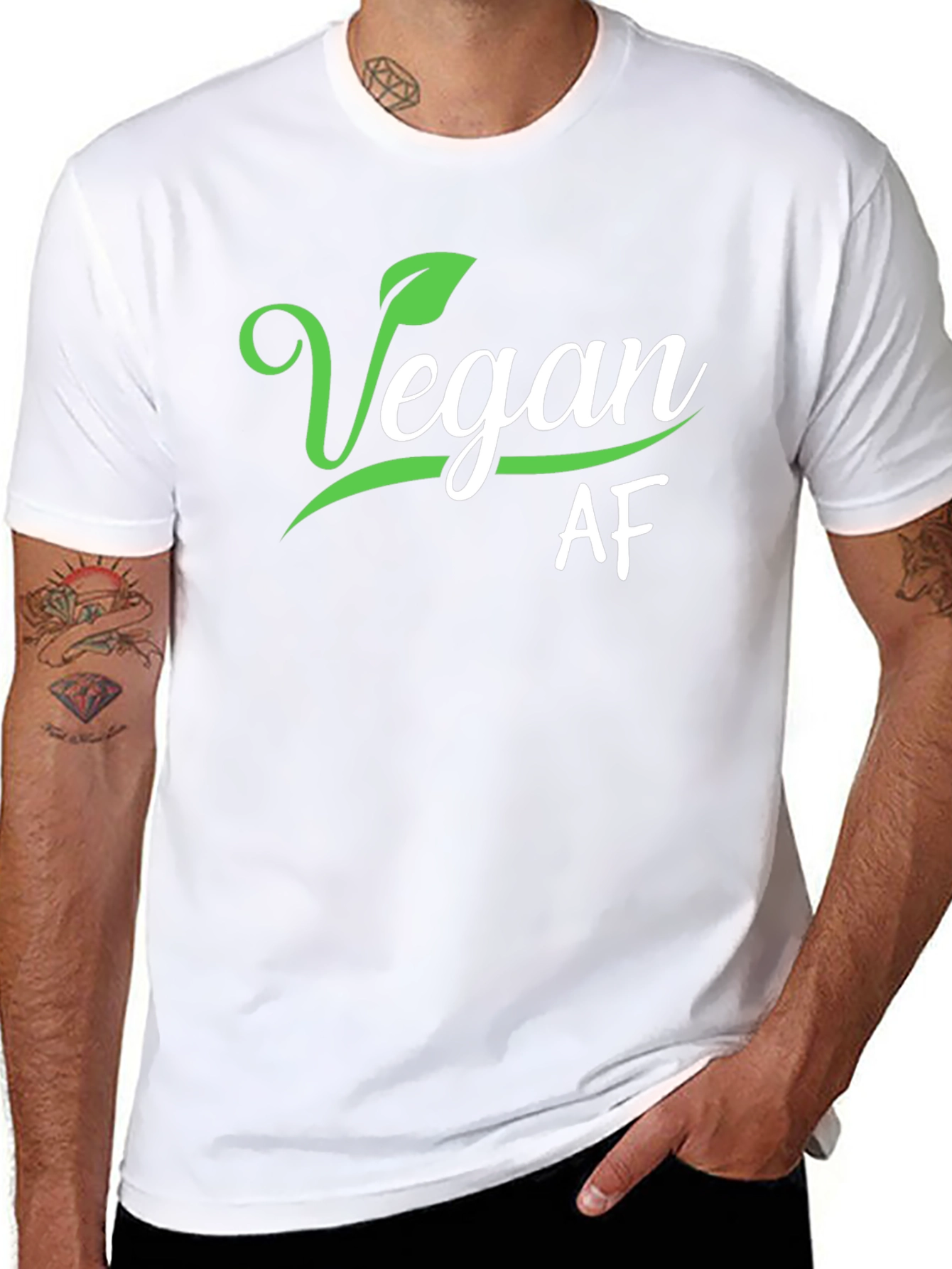 Vegan AF Black Graphic Tee Shirt