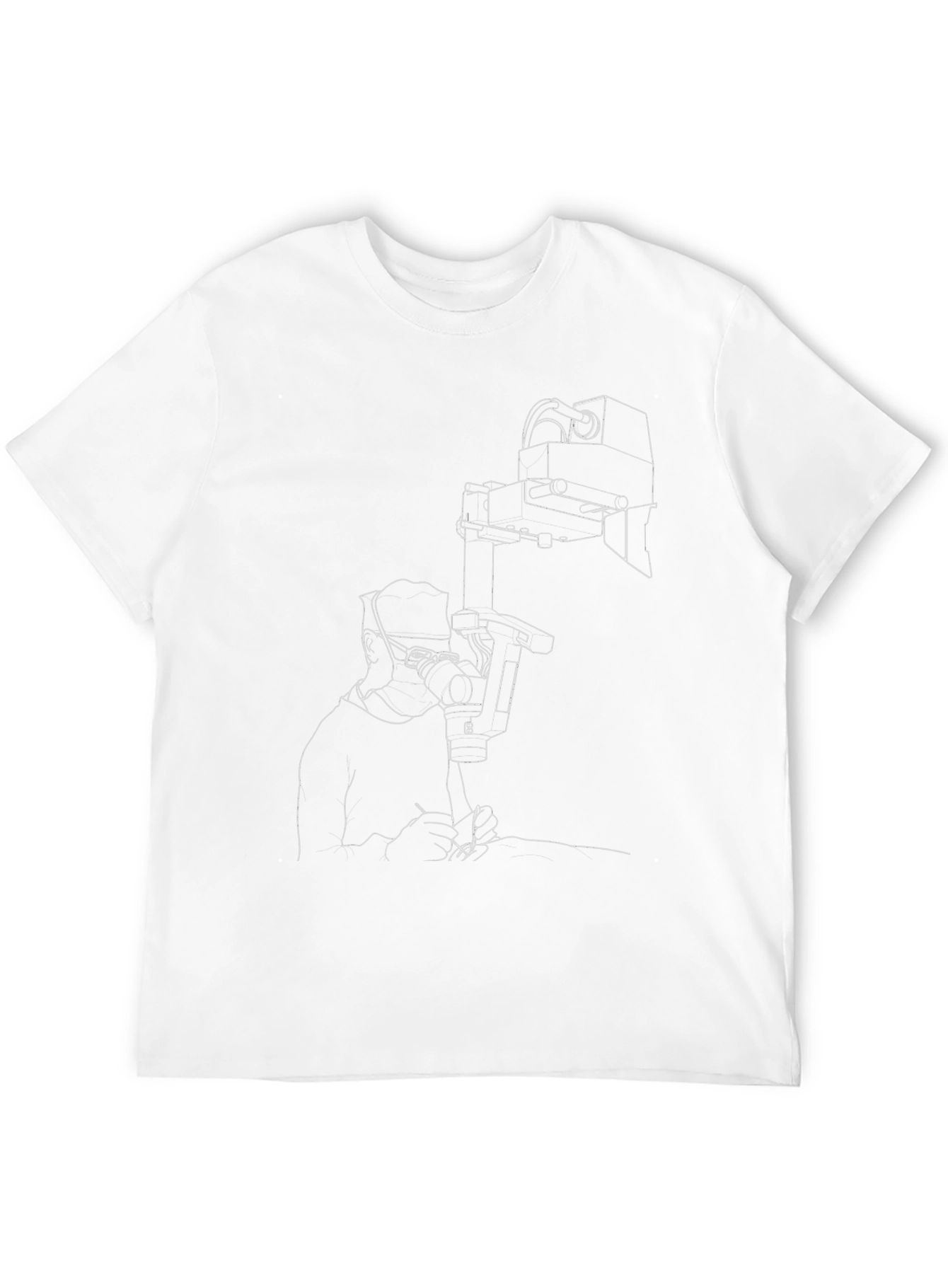 Modern Surgical Scene Graphic Tee - Black Cotton