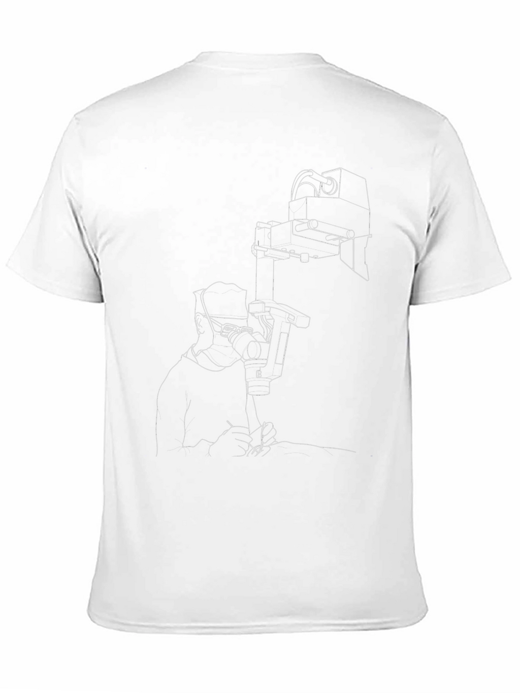Modern Surgical Scene Graphic Tee - Black Cotton