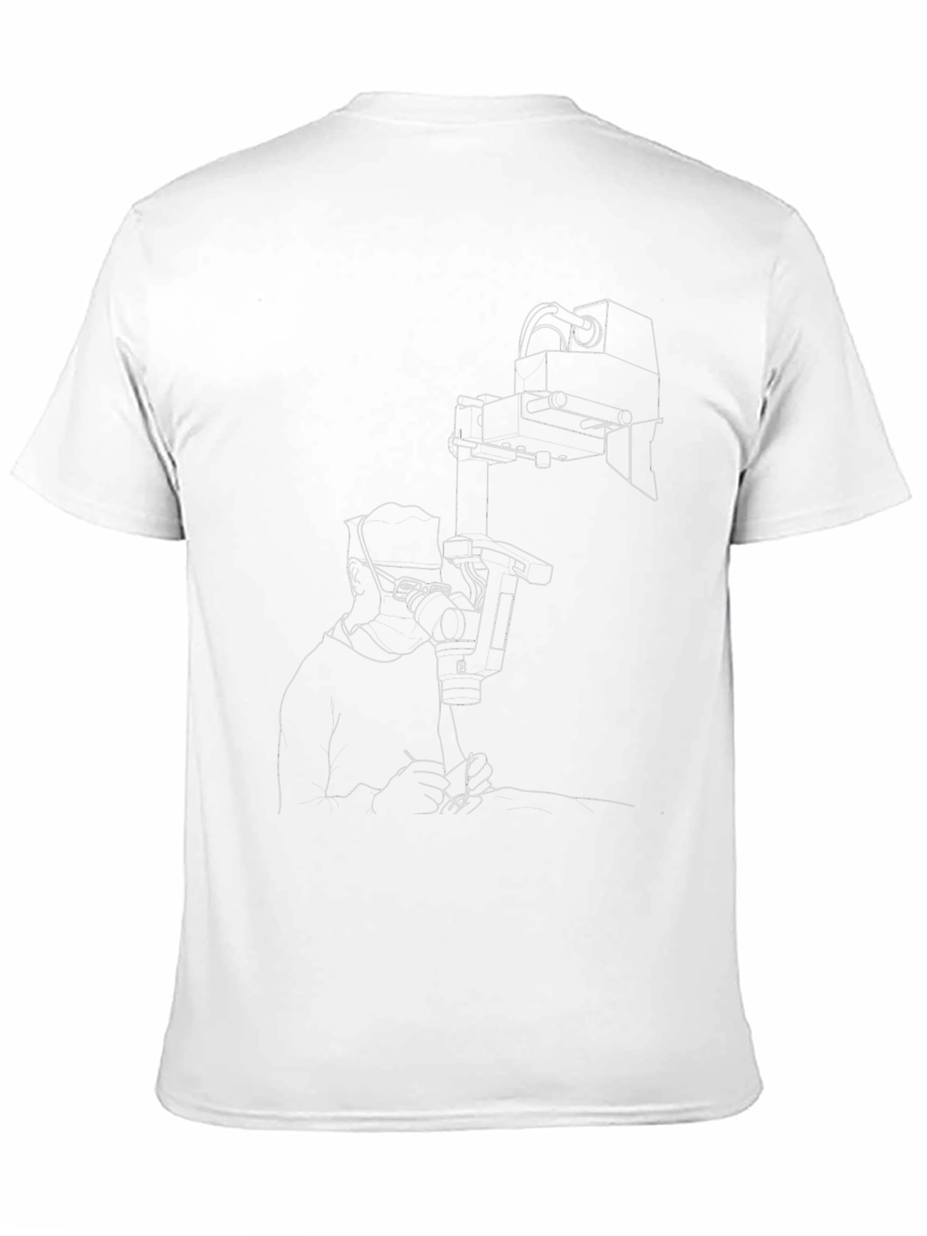 Modern Surgical Scene Graphic Tee - Black Cotton